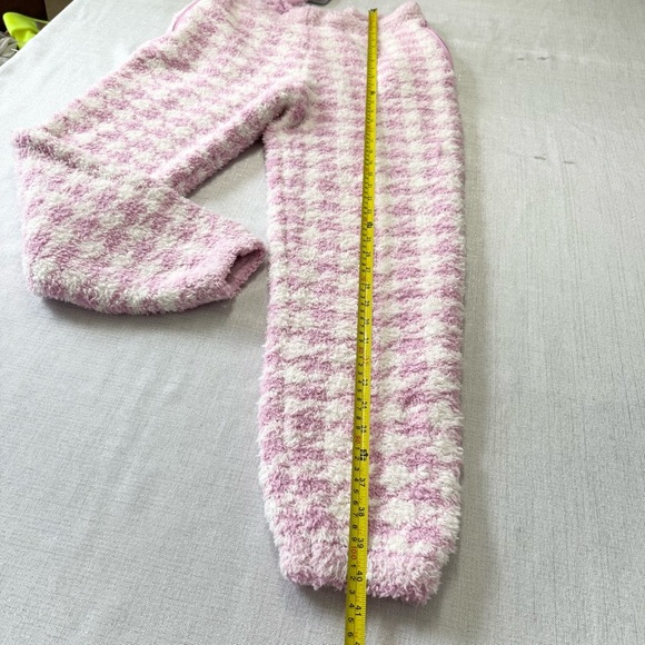 SKIMS Unisex Cozy Joggers in Petal Houndstooth Pink & White Loungewear Size L/XL - Picture 9 of 10